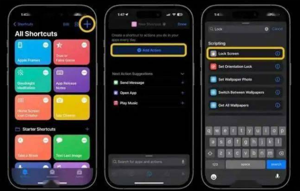 沙湖原种场苹果14锁屏维修店分享iPhone14升级iOS16.4后如何创建锁屏快捷方式 